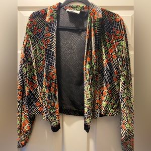 Anthropology velvet cropped jacket